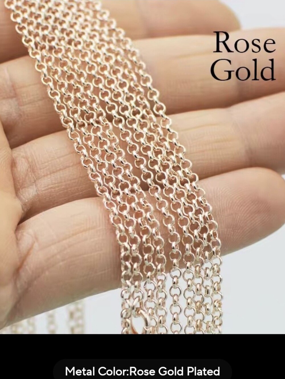 🩷💛NEW🩷💛 BEAUTIFUL!! ROSE GLD PLATED Clavical Minimalist BABY ROLO Necklace